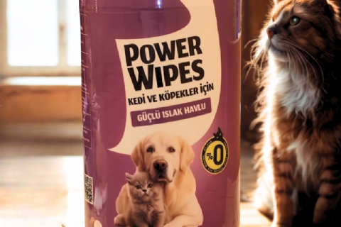 Power Wipes Kedi ve Köpekler İçin Islak Havlu