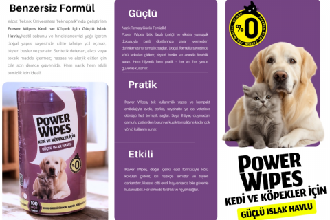 Power Wipes Kedi ve Köpekler İçin Islak Havlu