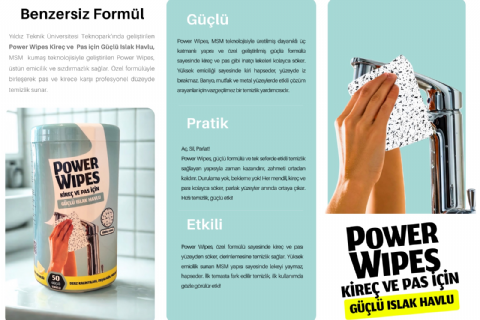 Power Wipes Kireç ve Pas İçin Güçlü Islak Havlu