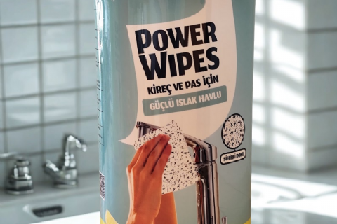 Power Wipes Kireç ve Pas İçin Güçlü Islak Havlu
